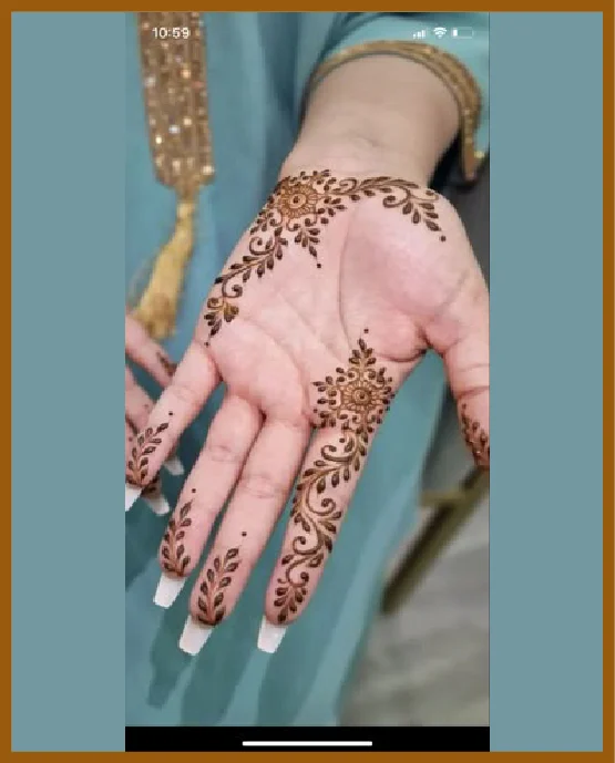 Minimal Chain Touch In Simple Front Hand Mehndi Design Minimal Chain Touch In Simple Front Hand Mehndi Design